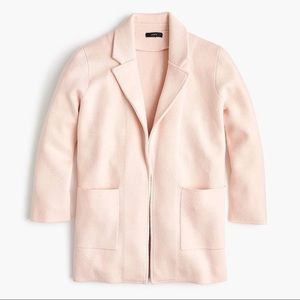 J Crew light pink sweater blazer